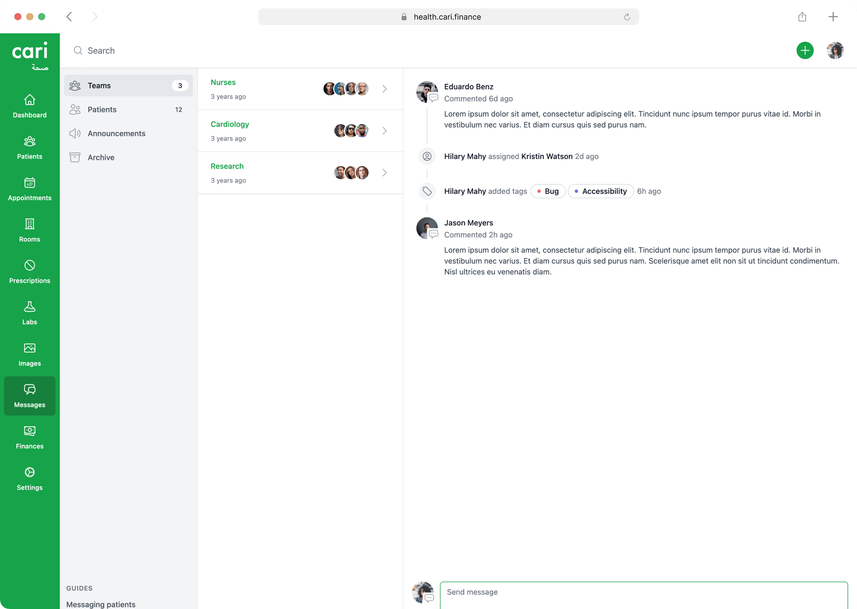 We make it easy to communicate with your team and patients. This allows for inreased productivity and better patient outcomes.